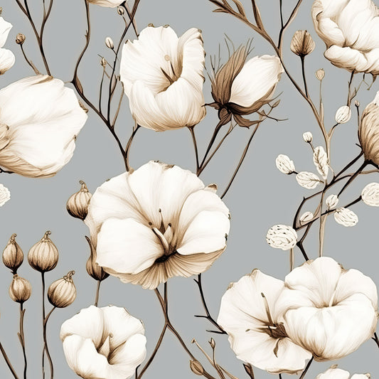 Cotton Flowers Pattern 4 Quilting Cotton Fabric