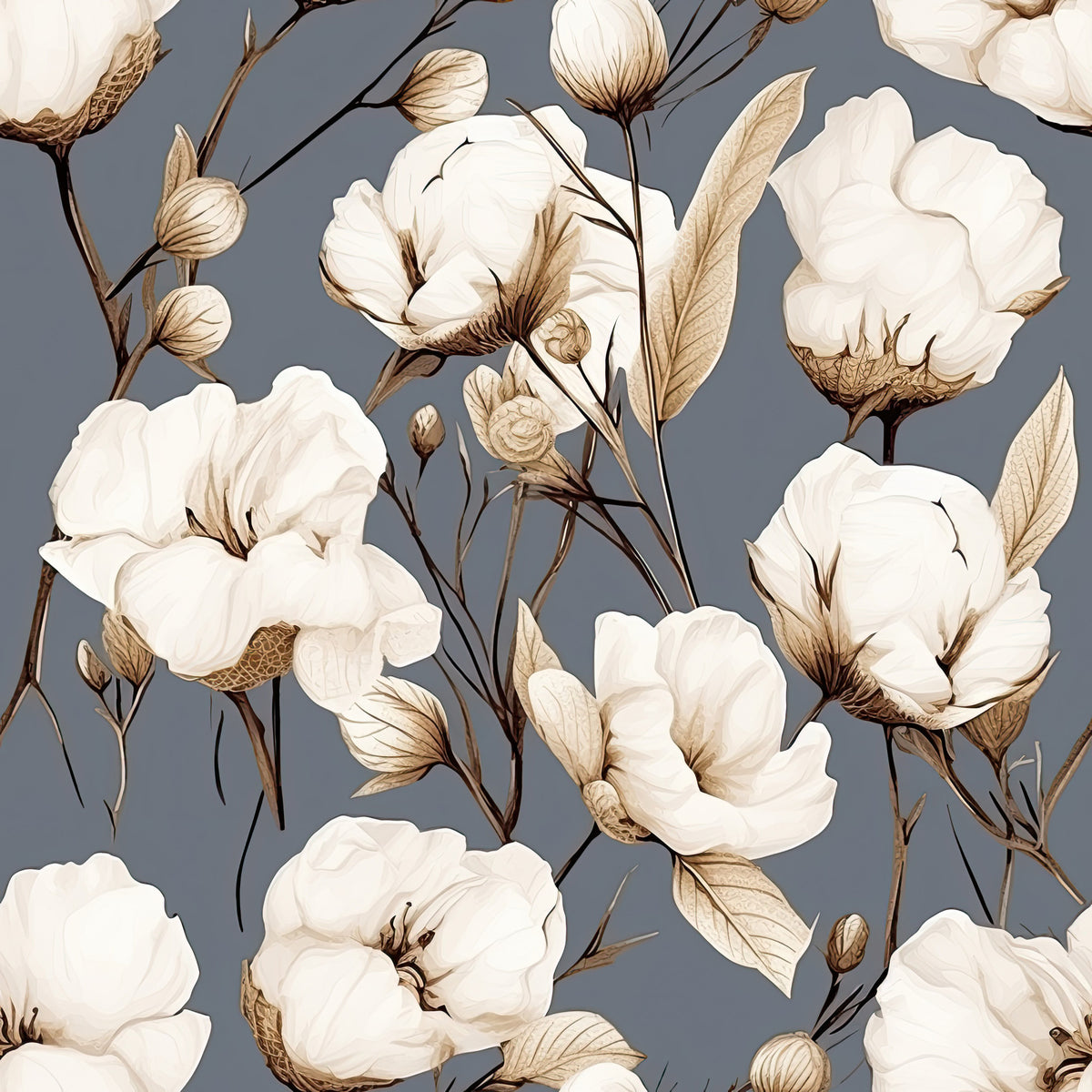 Cotton Flowers Pattern 7 Quilting Cotton Fabric