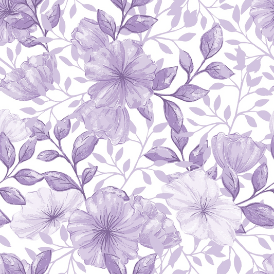 Country Flowers Pattern 47 Quilting Cotton Fabric