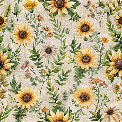 Country Floral Pattern 6 Quilting Cotton Fabric