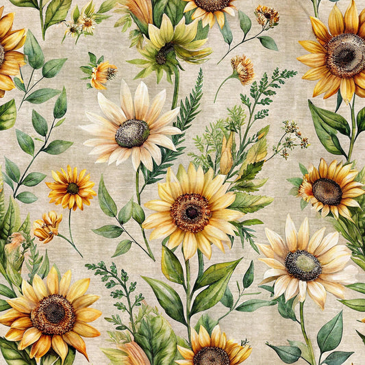 Country Floral Pattern 7 Quilting Cotton Fabric