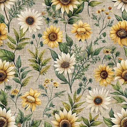 Country Floral Pattern 8 Quilting Cotton Fabric