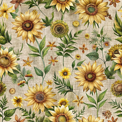 Country Floral Pattern 9 Quilting Cotton Fabric