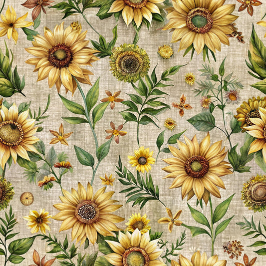 Country Floral Pattern 9 Quilting Cotton Fabric
