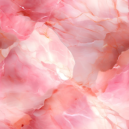 Abstract pink marble texture with flowing patterns and veins in shades of pink, white, and peach.