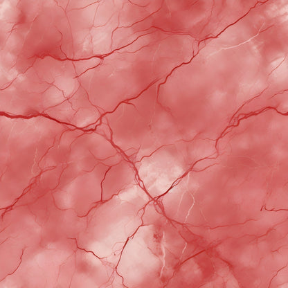 Red marbled texture with dark red and light pink veining, resembling natural stone patterns.