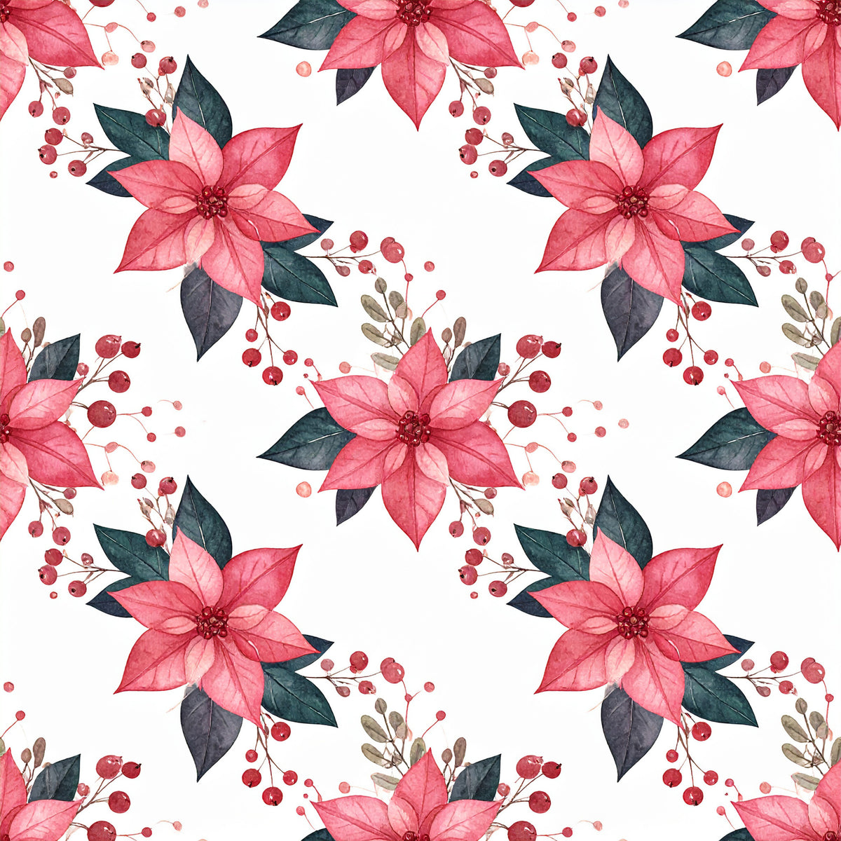 Cranberry Christmas Elegance Pattern 1 Quilting Cotton Fabric