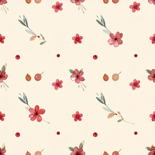 Cranberry Christmas Elegance Pattern 11 Quilting Cotton Fabric