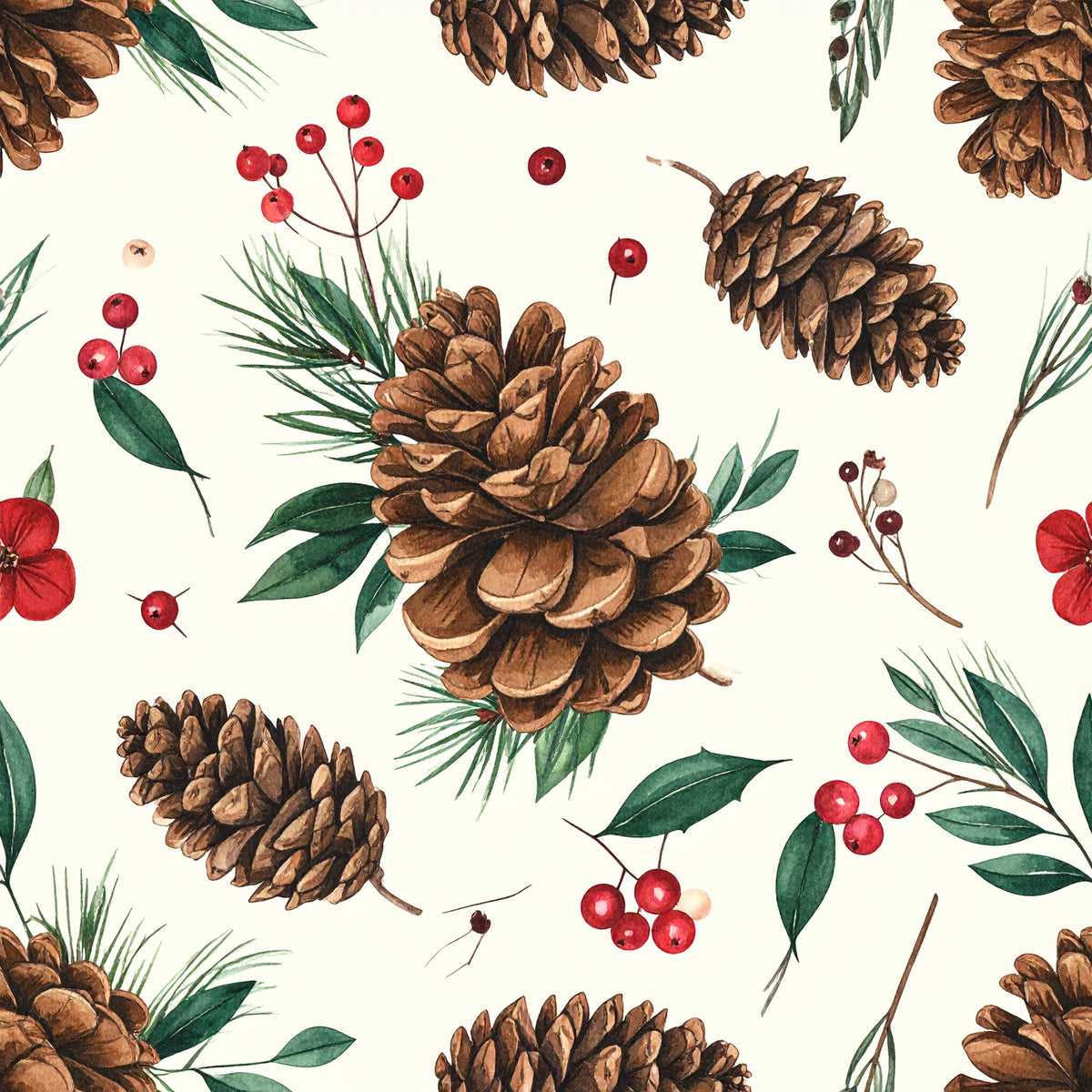Cranberry Christmas Elegance Pattern 14 Quilting Cotton Fabric
