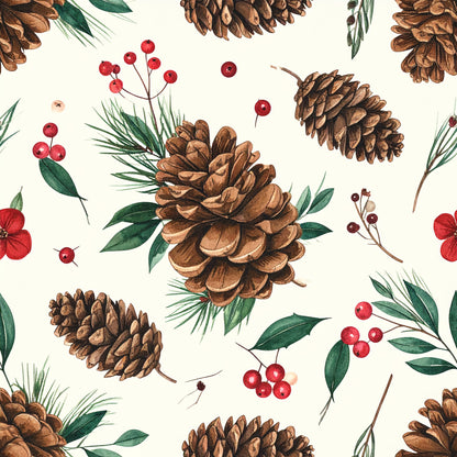 Cranberry Christmas Elegance Pattern 14 Quilting Cotton Fabric