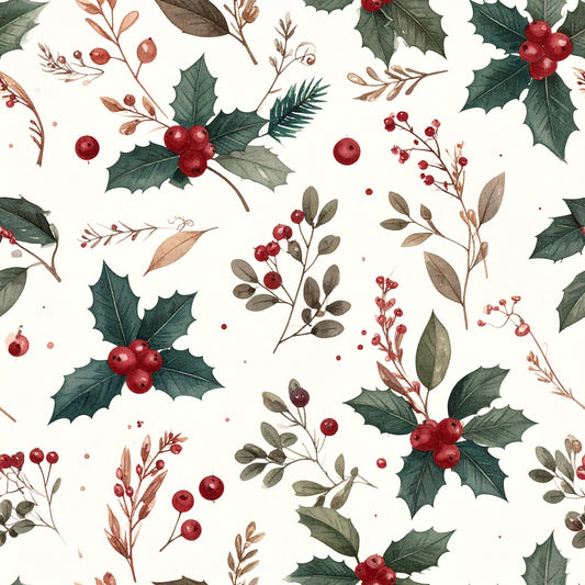 Cranberry Christmas Elegance Pattern 15 Quilting Cotton Fabric