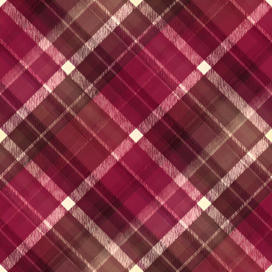 Cranberry Christmas Elegance Pattern 2 Quilting Cotton Fabric