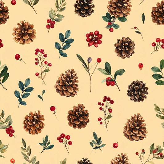 Cranberry Christmas Elegance Pattern 21 Quilting Cotton Fabric