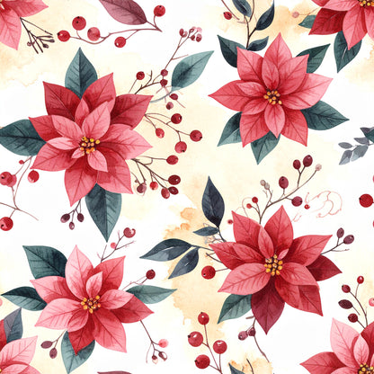 Cranberry Christmas Elegance Pattern 25 Quilting Cotton Fabric
