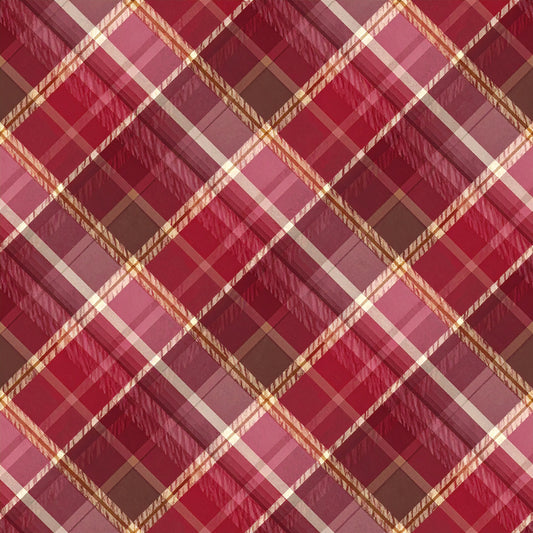 Cranberry Christmas Elegance Pattern 3 Quilting Cotton Fabric