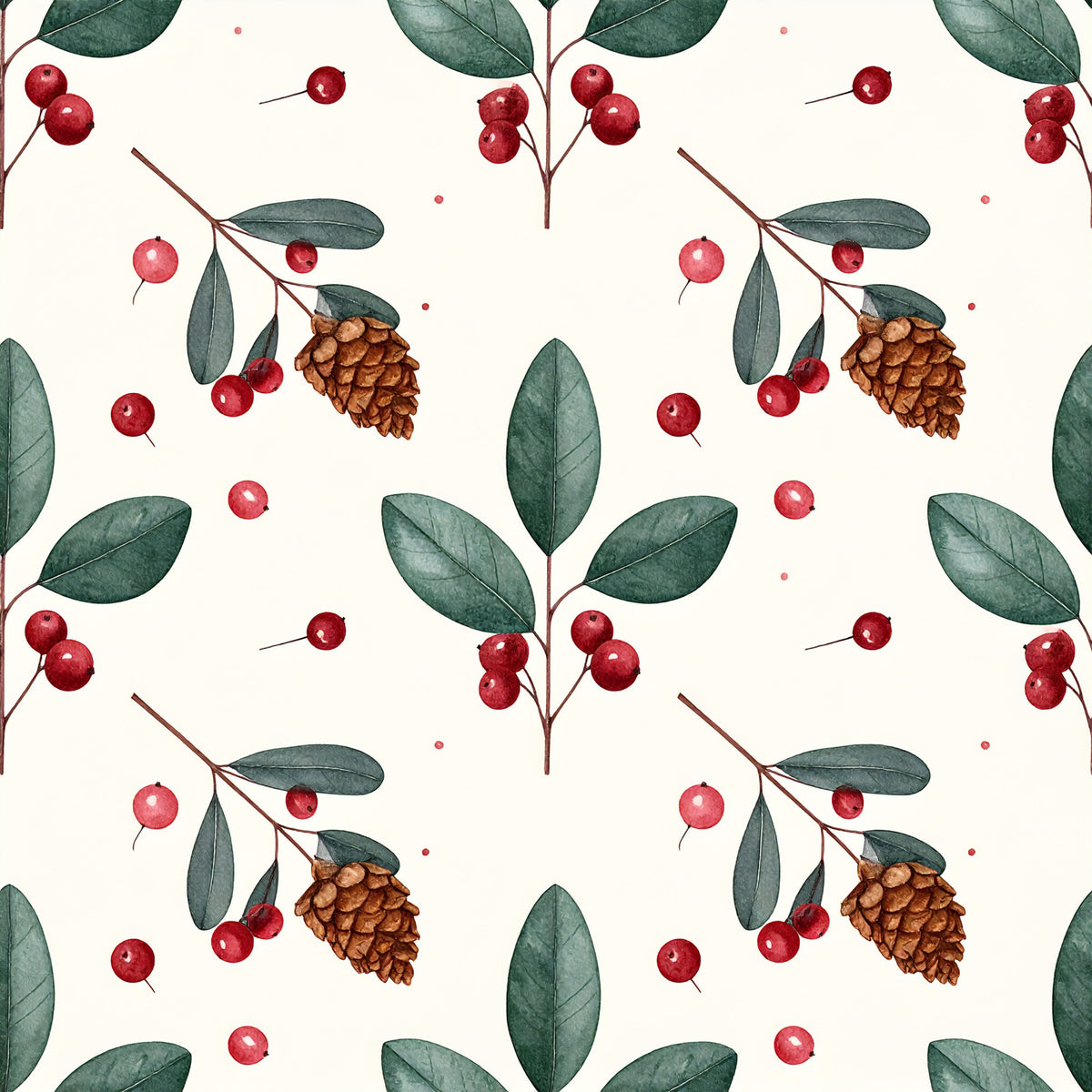 Cranberry Christmas Elegance Pattern 5 Quilting Cotton Fabric
