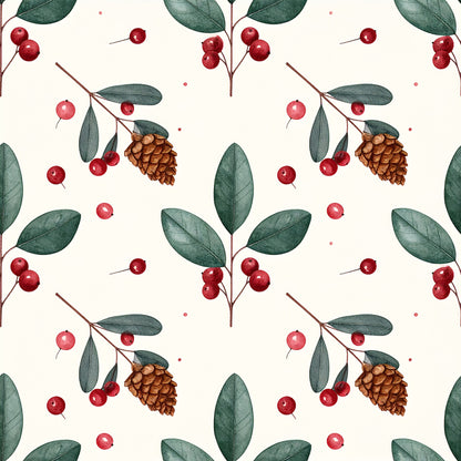 Cranberry Christmas Elegance Pattern 5 Quilting Cotton Fabric