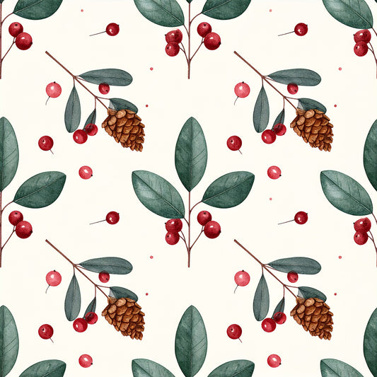 Cranberry Christmas Elegance Pattern 5 Quilting Cotton Fabric