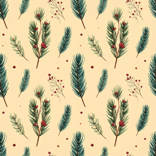 Cranberry Christmas Elegance Pattern 6 Quilting Cotton Fabric