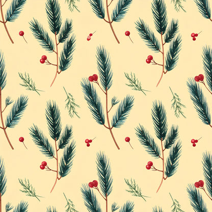 Cranberry Christmas Elegance Pattern 7 Quilting Cotton Fabric
