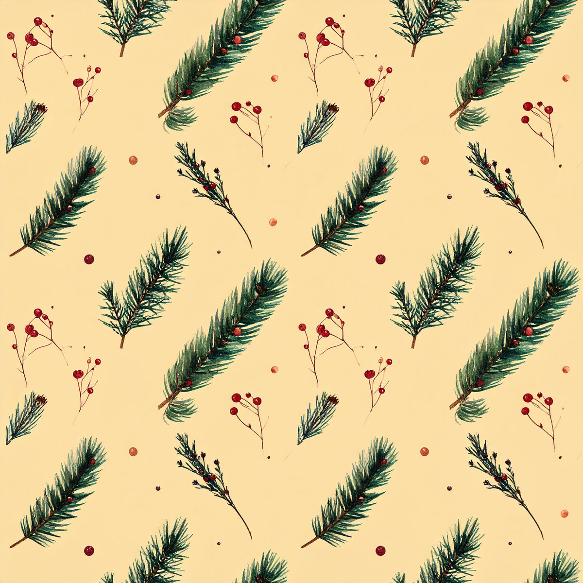 Cranberry Christmas Elegance Pattern 8 Quilting Cotton Fabric