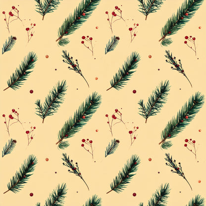 Cranberry Christmas Elegance Pattern 8 Quilting Cotton Fabric