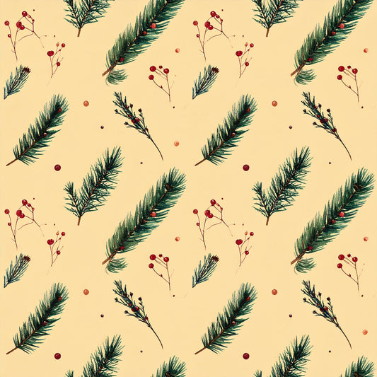 Cranberry Christmas Elegance Pattern 8 Quilting Cotton Fabric