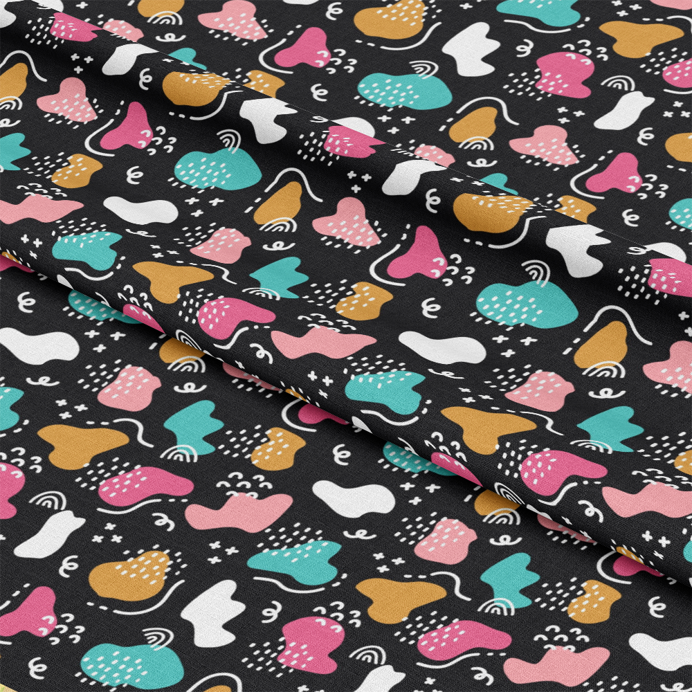 Cute Abstract Doodles Pattern 9 Quilting Cotton Fabric