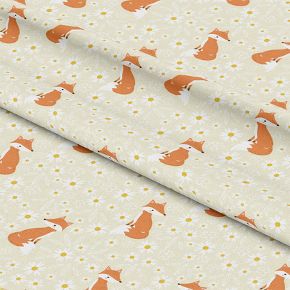 Cute Baby Fox Pattern 3 Quilting Cotton Fabric