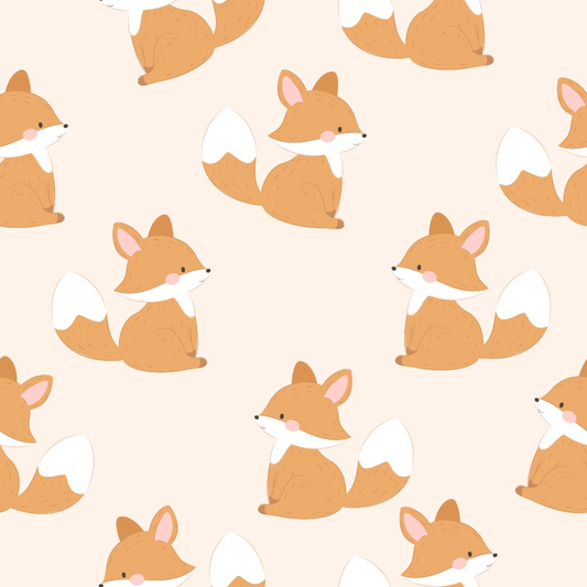 Cute Baby Fox Pattern 5 Quilting Cotton Fabric