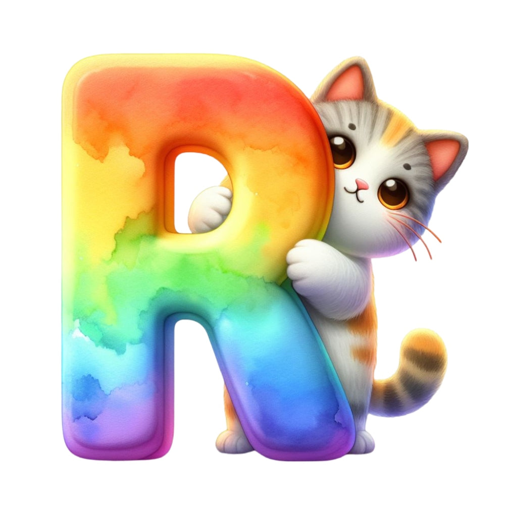 Cute Cats Letter R Fabric Panel – FabricMegaStore.com