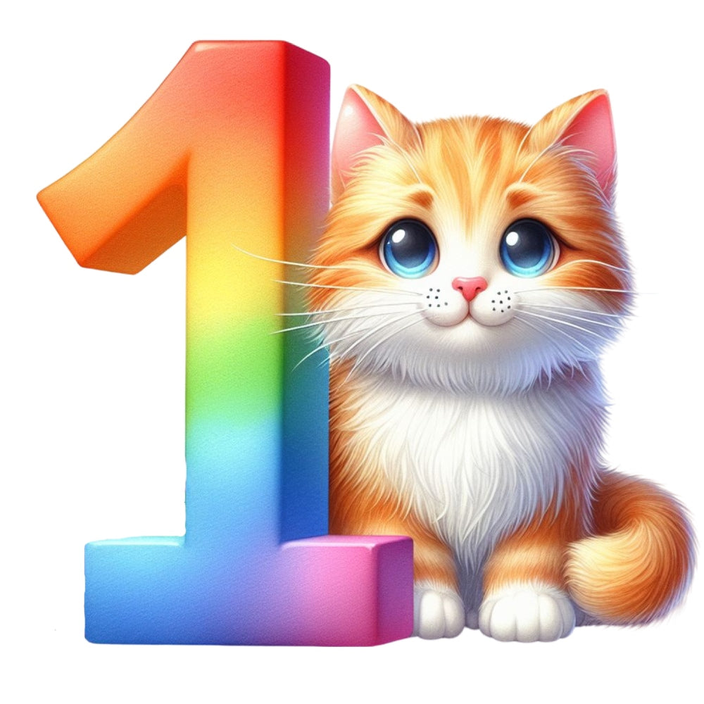Cute Cats Number 1 Fabric Panel