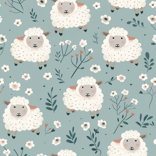 Cute Farm Babies Pattern 10 Quilting Cotton Fabric