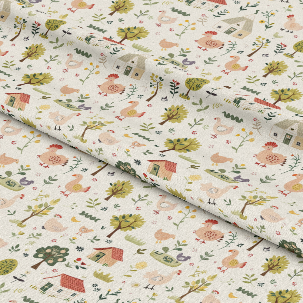 Cute Farm Babies Pattern 15 Quilting Cotton Fabric