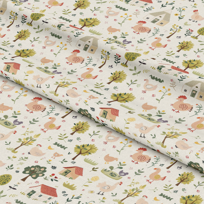 Cute Farm Babies Pattern 15 Quilting Cotton Fabric