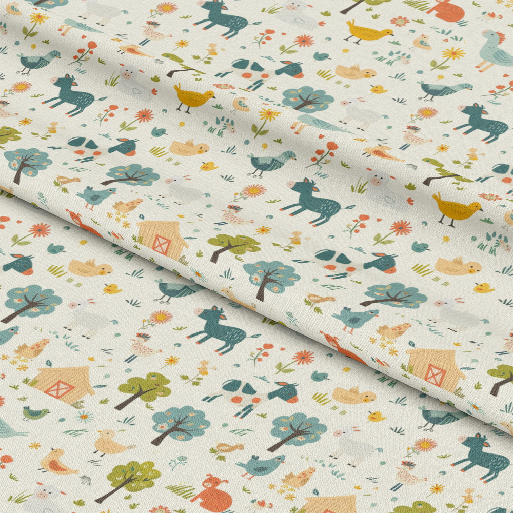 Cute Farm Babies Pattern 20 Quilting Cotton Fabric