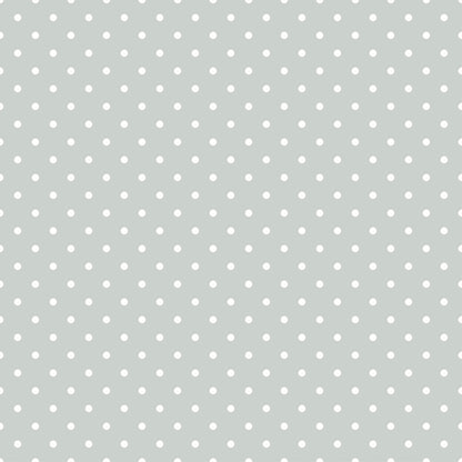 A light gray background with evenly spaced small white polka dots.