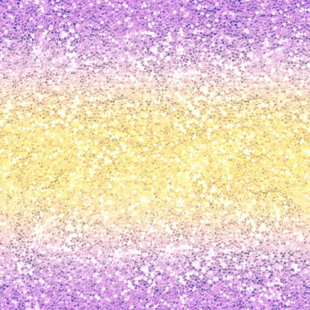 Sparkling gradient background with purple and yellow hues blending horizontally, creating a shimmering effect.