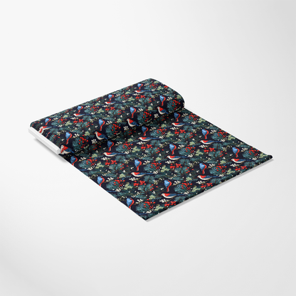 Cute Winter Birds Pattern 1 Quilting Cotton Fabric