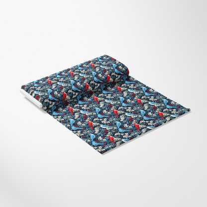 Cute Winter Birds Pattern 7 Quilting Cotton Fabric
