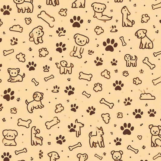 Cute Dog Pattern 16 Quilting Cotton Fabric
