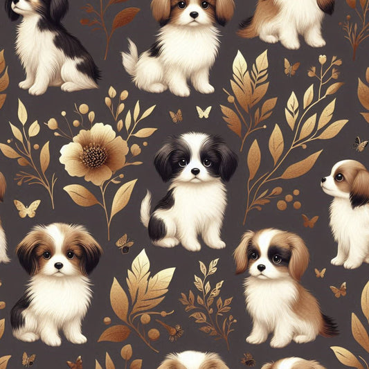 Cute Dog Pattern 18 Quilting Cotton Fabric