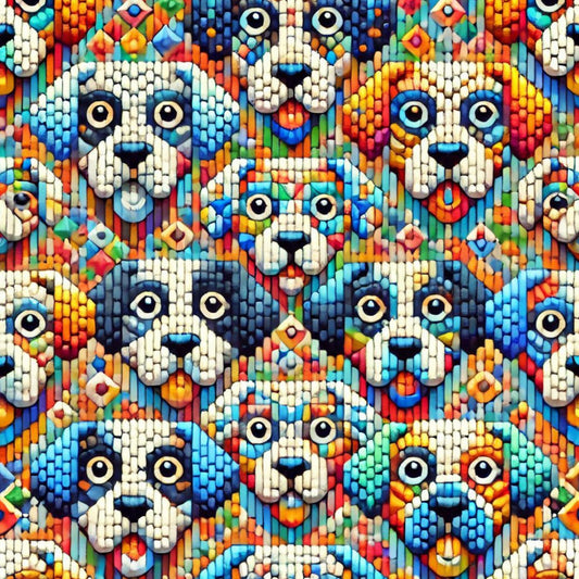 Cute Dog Pattern 2 Quilting Cotton Fabric