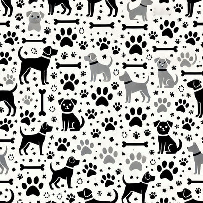 Cute Dog Pattern 20 Quilting Cotton Fabric