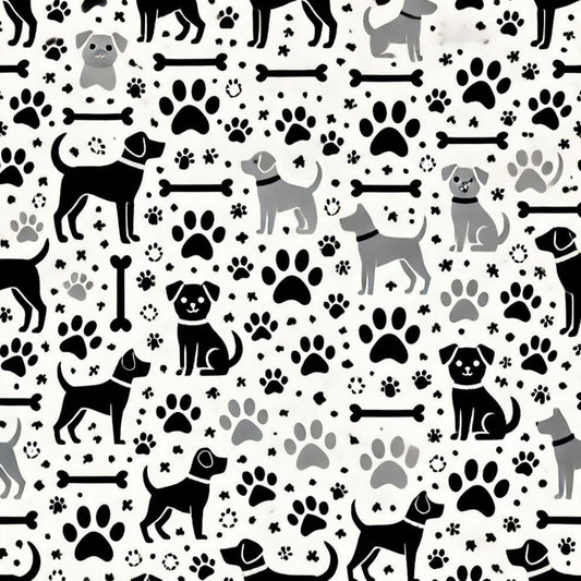 Cute Dog Pattern 20 Quilting Cotton Fabric