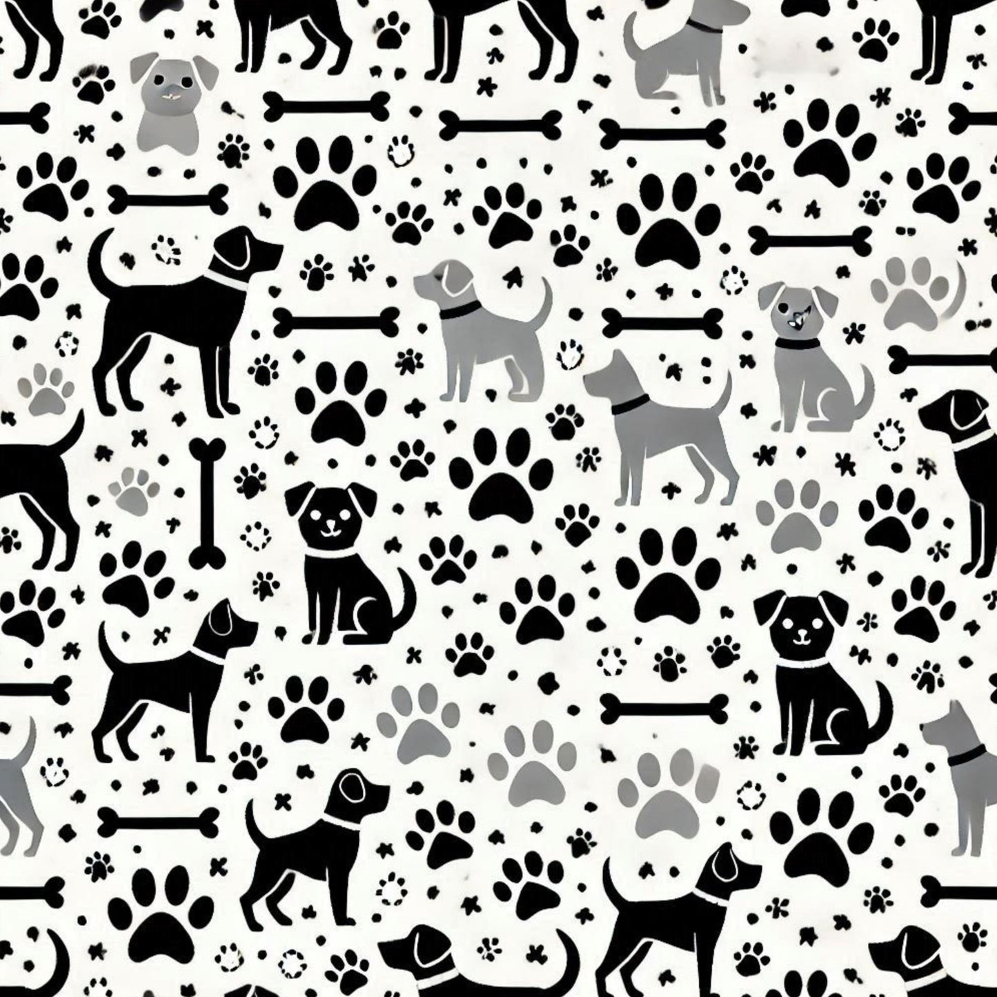 Cute Dog Pattern 20 Quilting Cotton Fabric