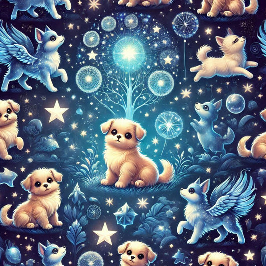 Cute Dog Pattern 21 Quilting Cotton Fabric
