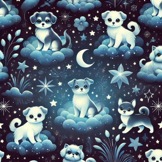 Cute Dog Pattern 28 Quilting Cotton Fabric