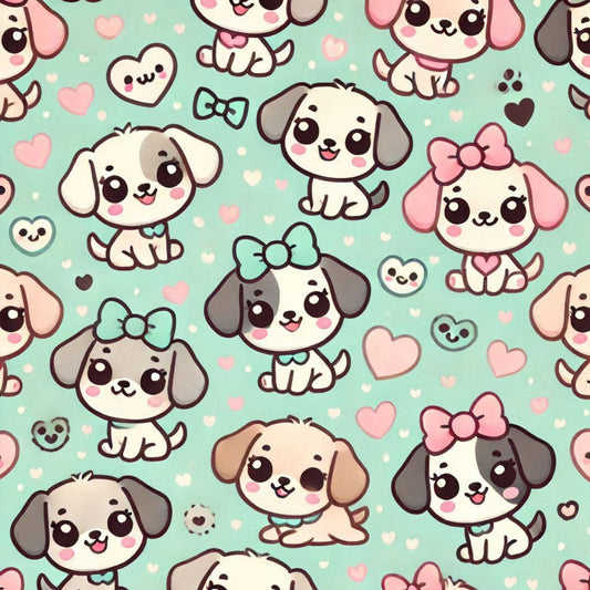 Cute Dog Pattern 33 Quilting Cotton Fabric