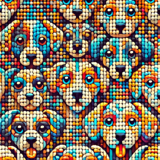Cute Dog Pattern 34 Quilting Cotton Fabric
